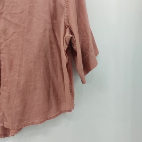 Athleta Mauve Pink Blouse Button Up Size Medium - Picture 7 of 12